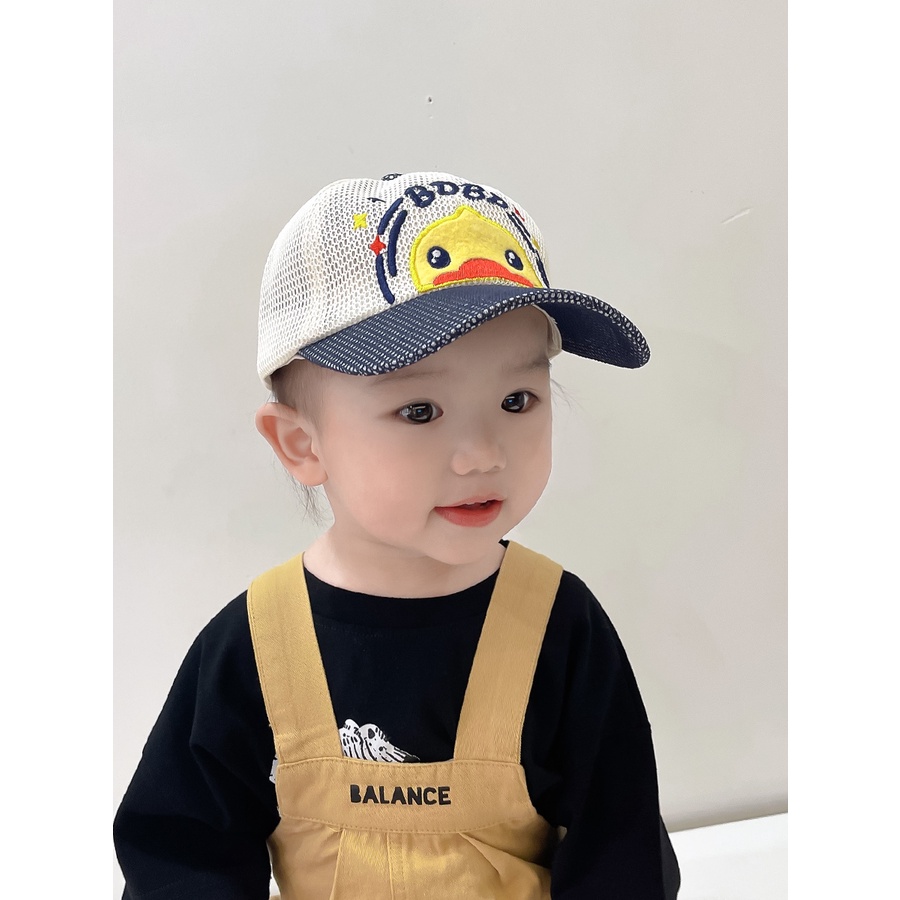 Mũ Lưỡi Trai Chống Nắng Phối Lưới Thời Trang Mùa Hè Dễ Thương Cho Bé