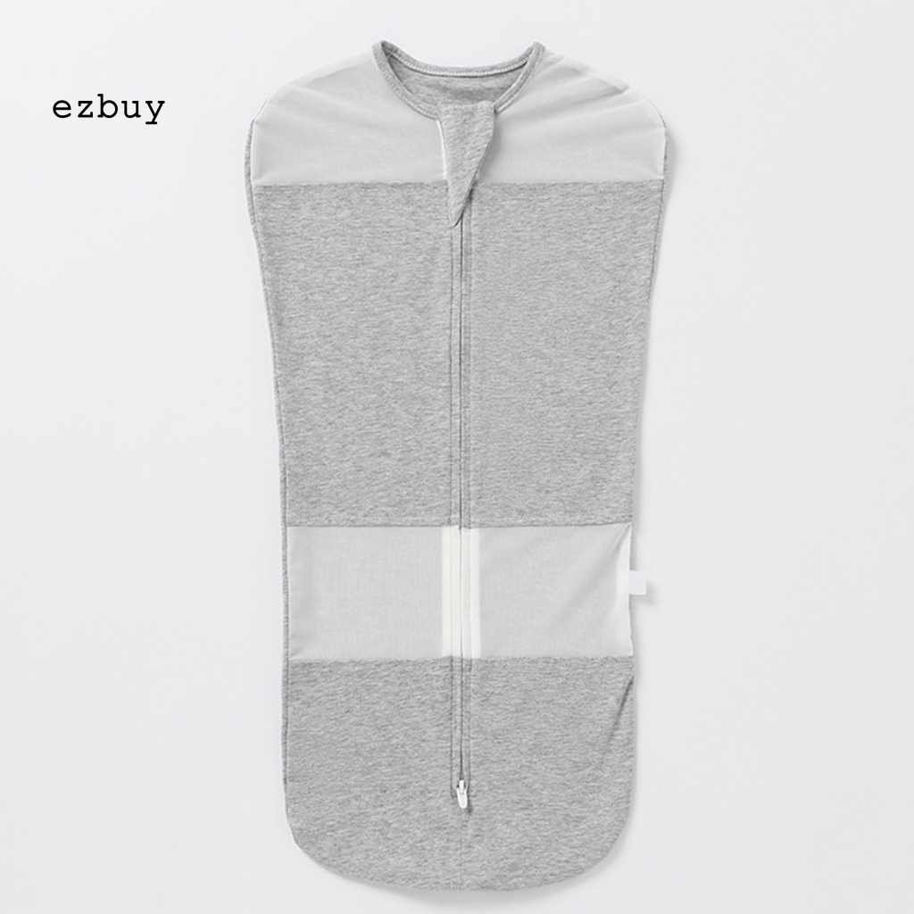 [EY] Chăn Quấn Em Bé Chất Liệu Cotton Có Dây Kéo Kép Màu Trơn Parisarc