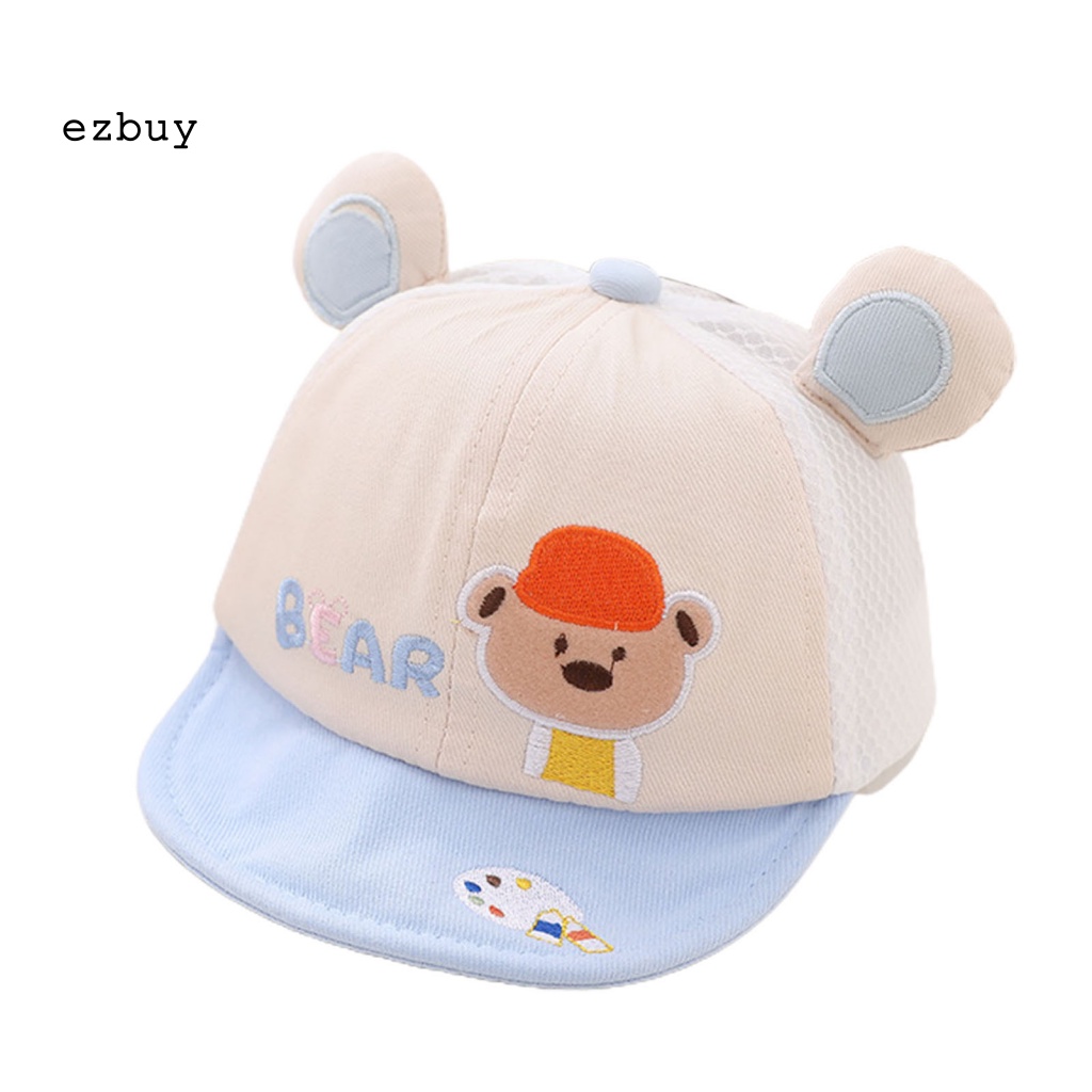 Mũ Lưỡi Trai Phối Lưới Họa Tiết Hoạt Hình In Chữ Thời Trang Mùa Hè Cho Bé