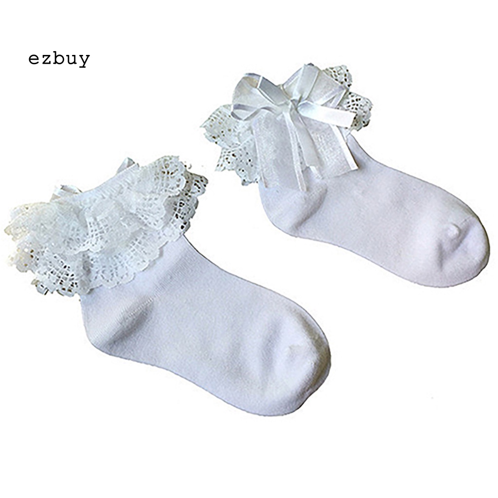 Vớ Công Chúa Phối Ren Đính Nơ Thời Trang Mùa Xuân Xinh Xắn Cho Bé Gái