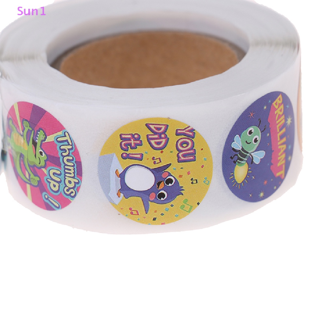 Cuộn 500 Miếng Dán Phần Thưởng Động Lực Chống Nắng Sun1 > 500PCs / Roll Cho Học Sinh