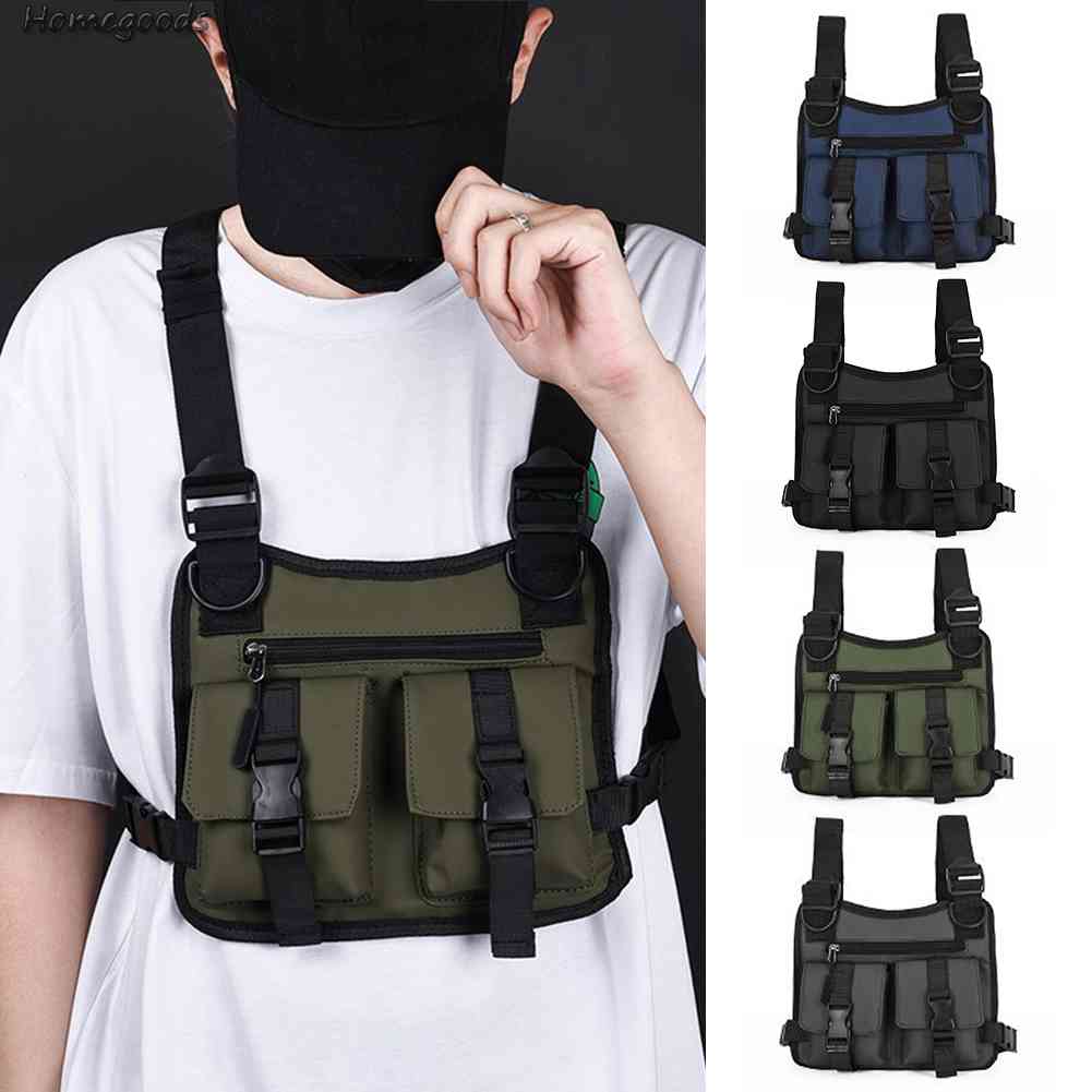 {COD} Túi Đeo Trước Ngực Đa Năng Phong Cách Hip hop Đường Phố Cho Nam [homegoods.vn]