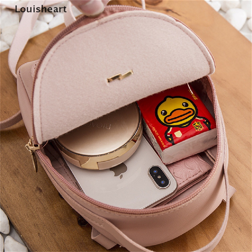 Ba Lô Da PU Louisheart Mini Đa Năng Thời Trang Cho Nữ