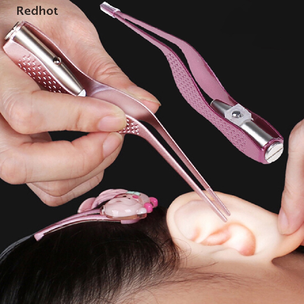 &lt; Redhot &gt; Nhíp Lấy Ráy Tai Có Đèn LED Chiếu Sáng