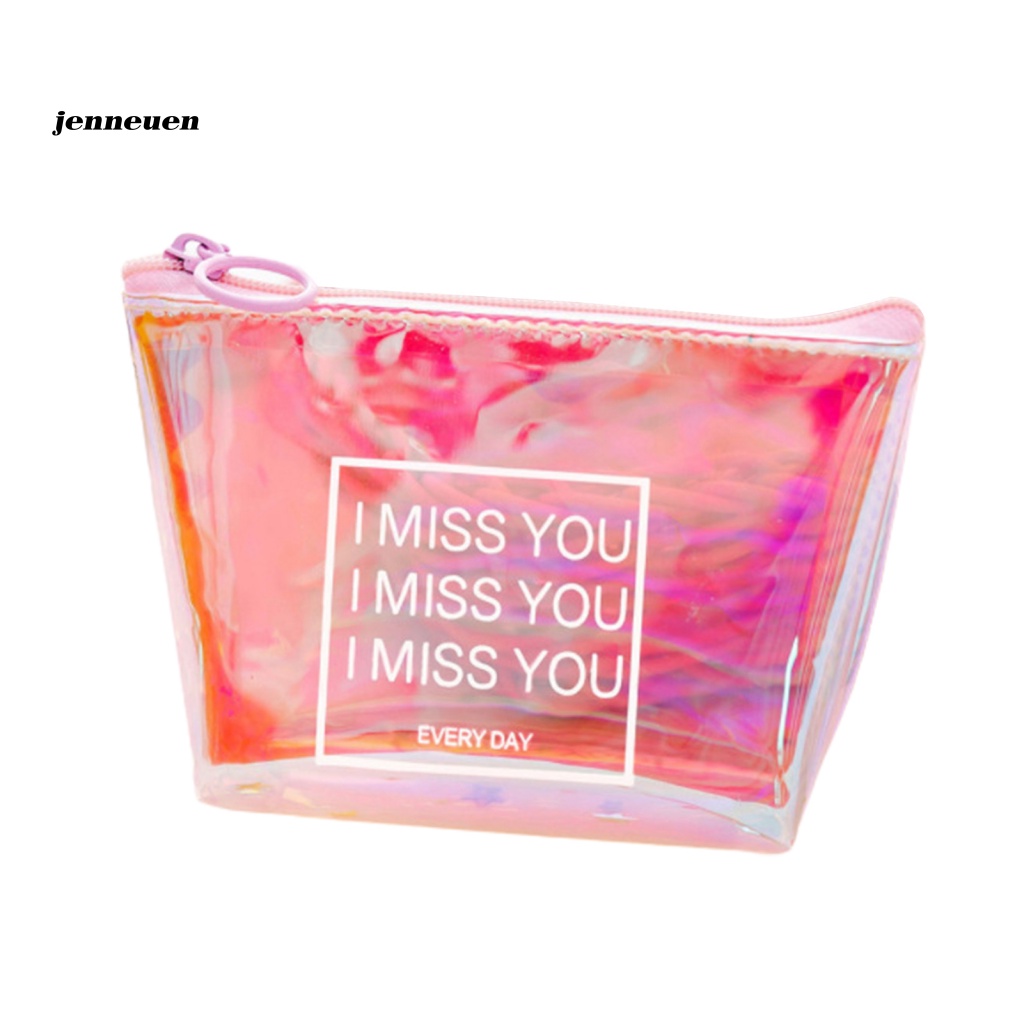 Túi Đựng Mỹ Phẩm / Tiền Xu / Trang Sức Cỡ Nhỏ Bề Mặt Mịn Có Khóa Kéo Thay Đổi Màu Sắc Chống Thấm Nước