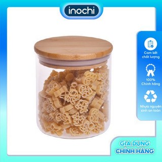 Hũ thuỷ tinh nắp tre Inochi - Nikko 500ml