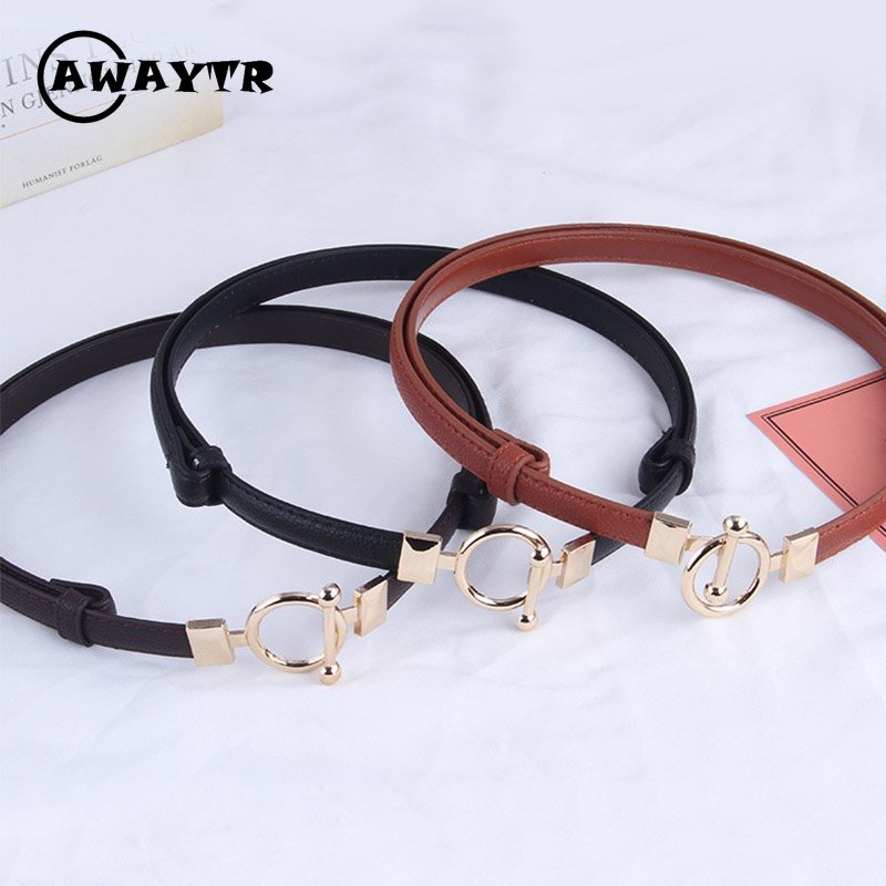 Thắt Lưng Bản Nhỏ Đơn Giản Có Khóa Thời Trang Mùa Hè Cho Nữ