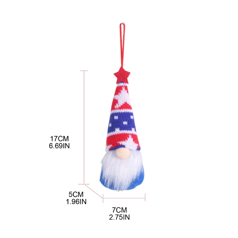 Búp Bê Gnome Patriotic Treo Trang Trí Ngày Độc Lập