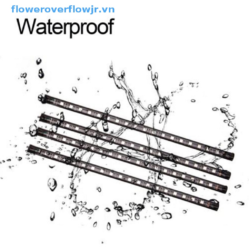 Dải Đèn Led FJR 4x 12LED RGB Trang Trí Nội Thất Xe Hơi Có Cổng Sạc USB