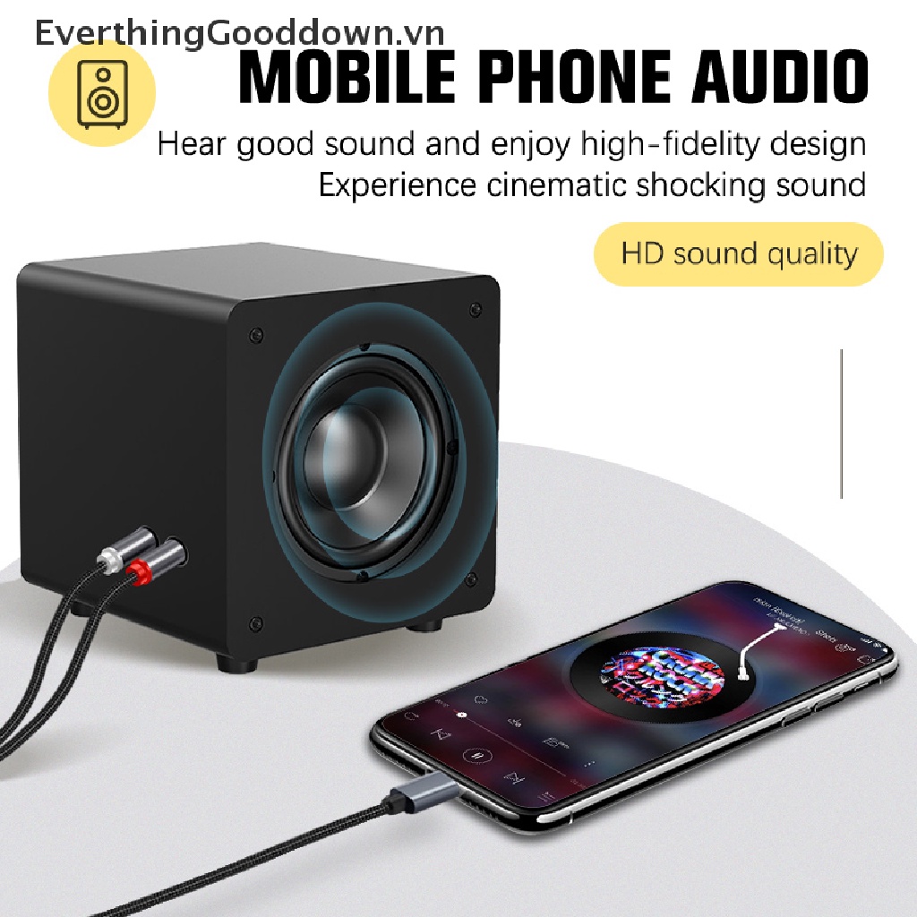 Cáp Chuyển Đổi Cổng Type C Sang RCA Aux 2 RCA Dài 1M Chuyên Dụng Cho Điện Thoại / Laptop