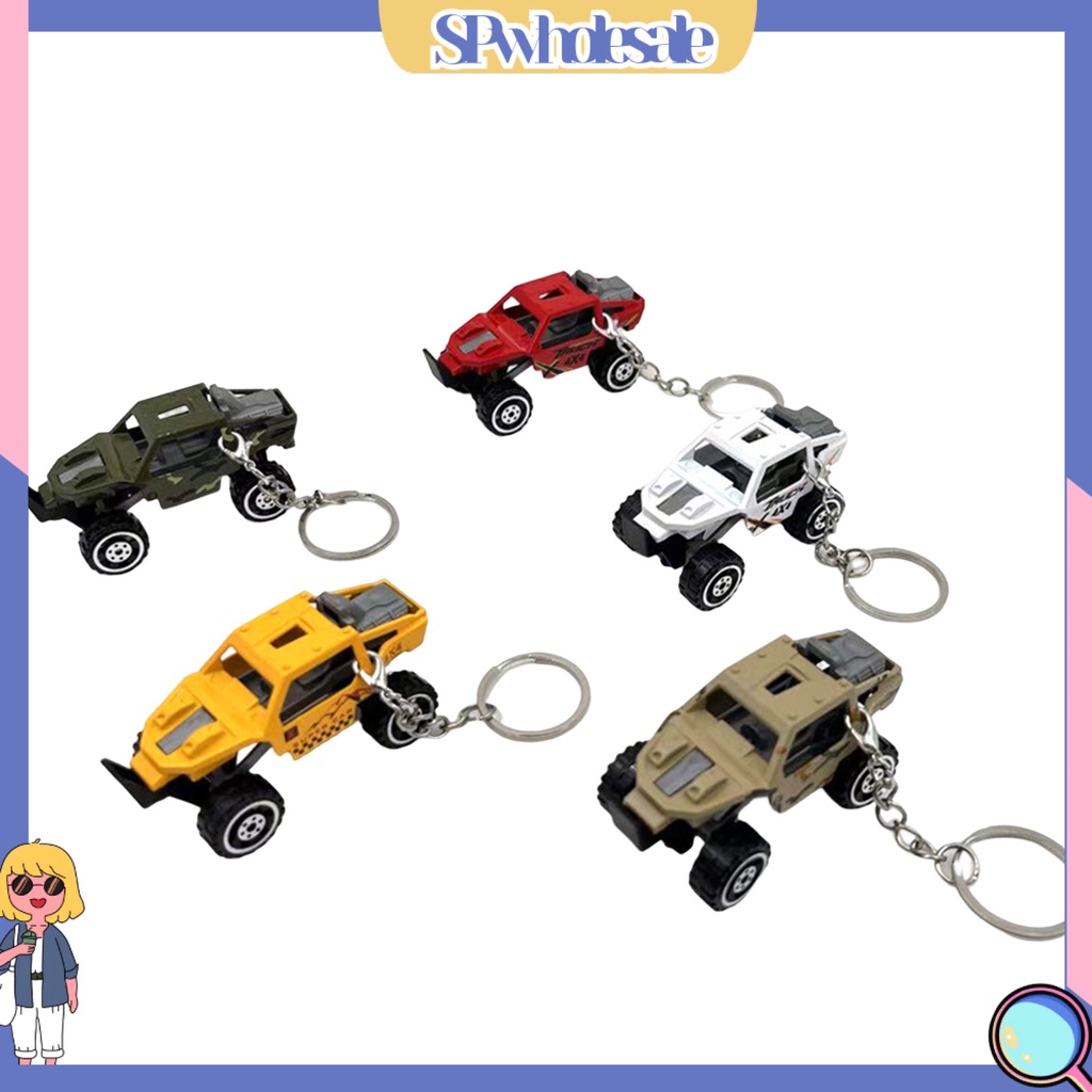 <SPwholesale> Bộ 5 Móc Chìa Khóa Mini Hình Hoạt Hình Ba Chiều Chống Rỉ Sét Trang Trí Xe Hơi