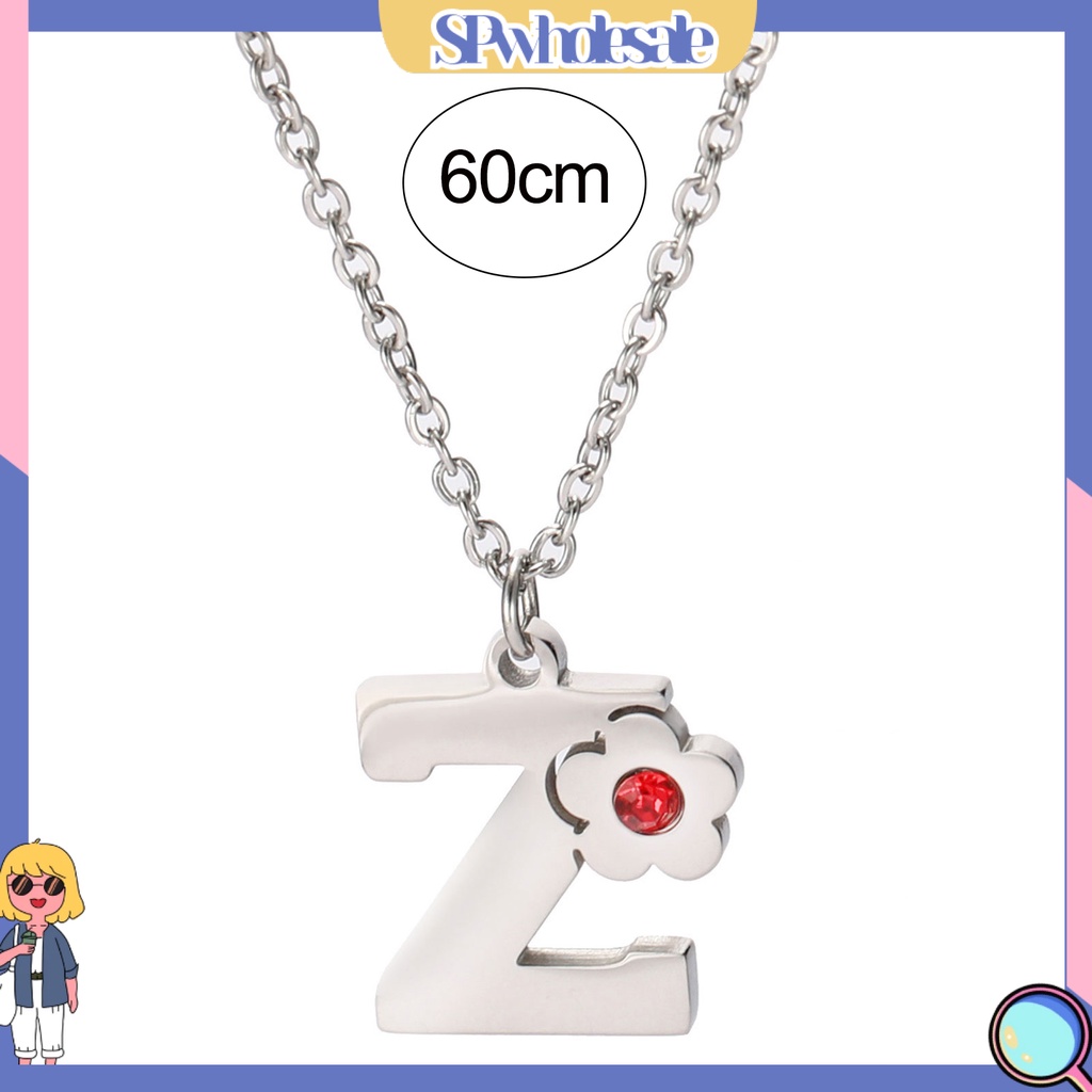 <SPwholesale> Vòng cổ Bằng Thép Titan Mặt Chữ Cái Đơn Giản Dễ Phối Đồ Thân Thiện Với Da Không Dị Ứng Trang Trí Unisex A-Z Capital