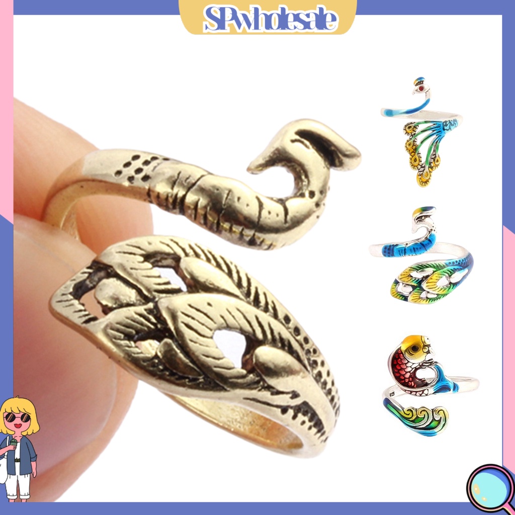 <SPwholesale> Vòng Móc Thêu Thiết Kế Hình Chim Công Có Thể Điều Chỉnh Cho Gia Đình