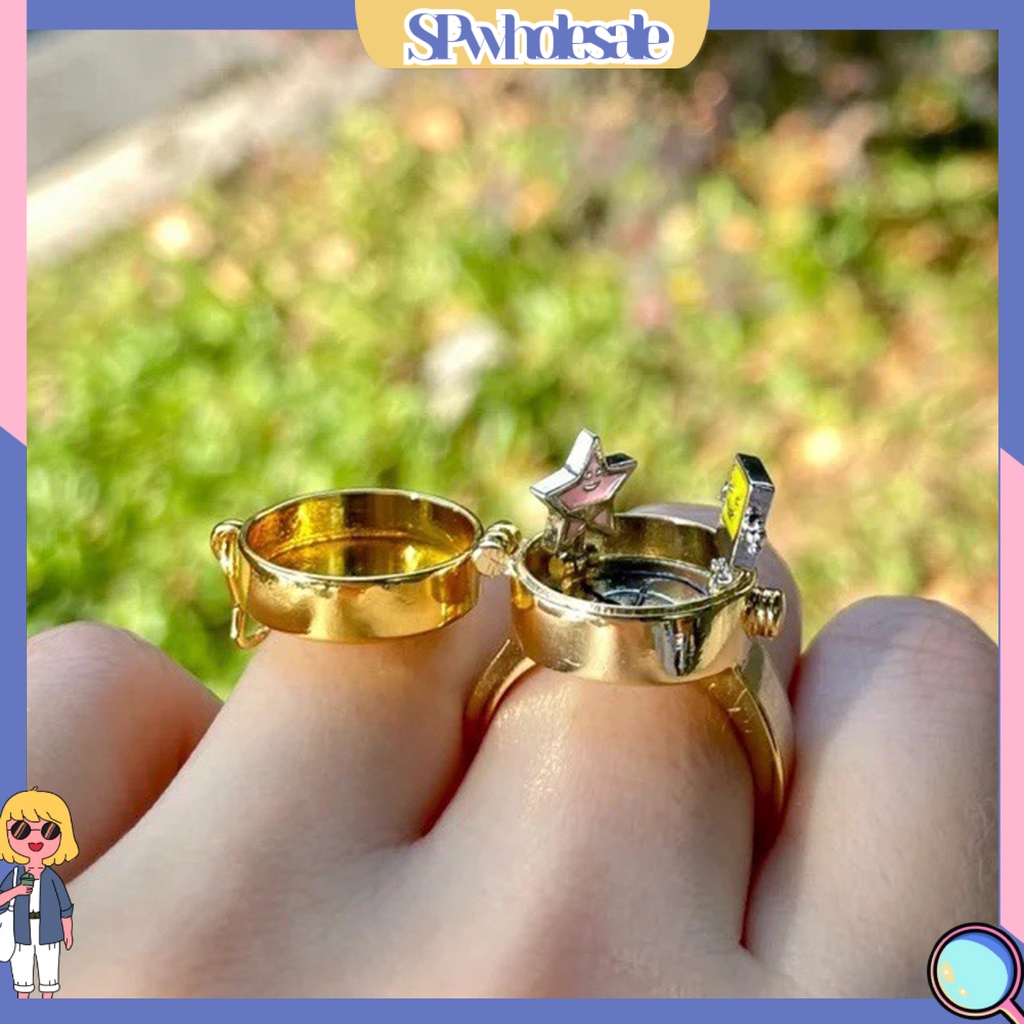 <SPwholesale> Nhẫn Hở Hình Ngôi Sao Hoạt Hình Có Thể Điều Chỉnh Trang Sức Hàng Ngày