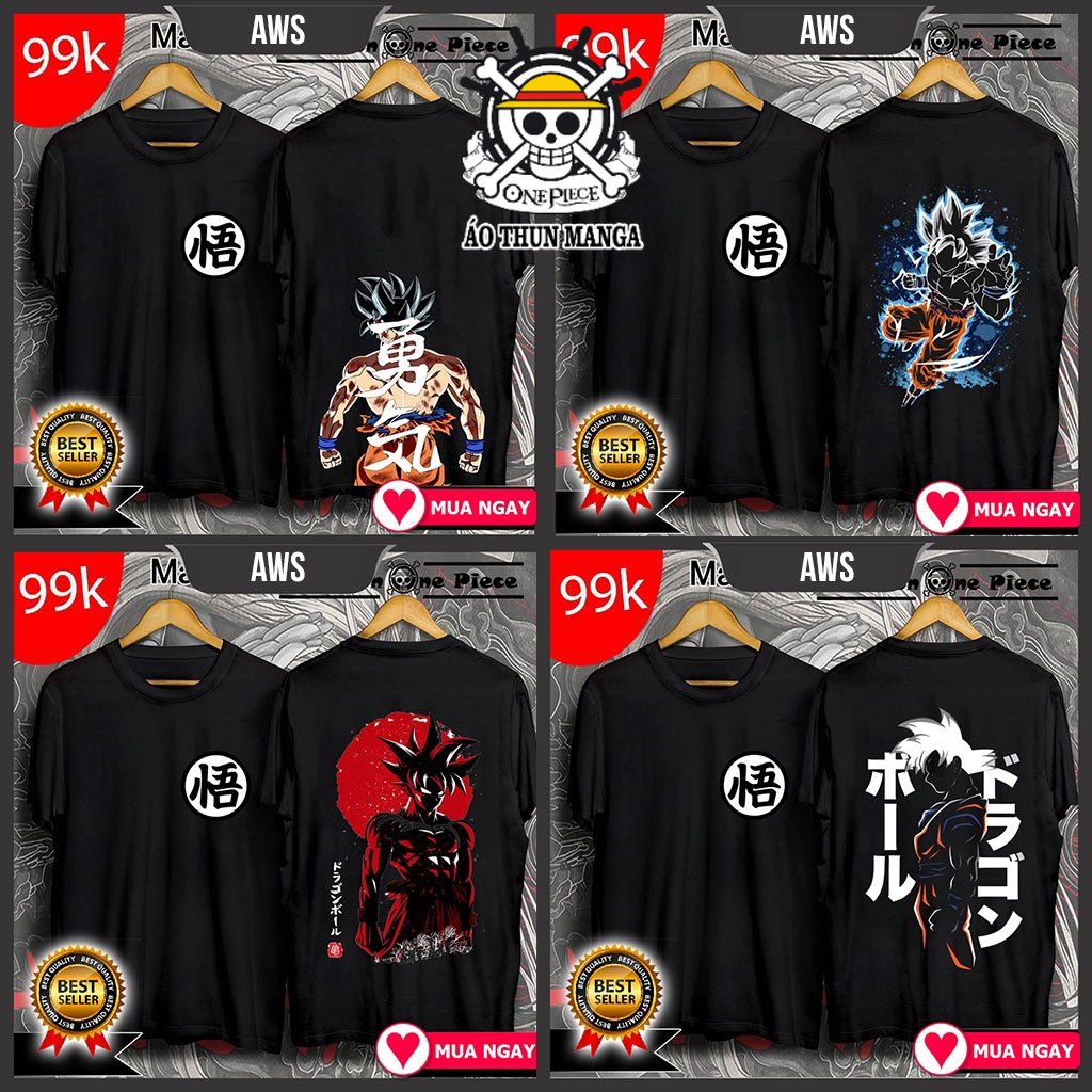 Áo thun in hình Dragon Ball Son GoKu Bảy Viên Ngọc Rồng, áo phông songoku mẫu mới thun cotton giá rẻ