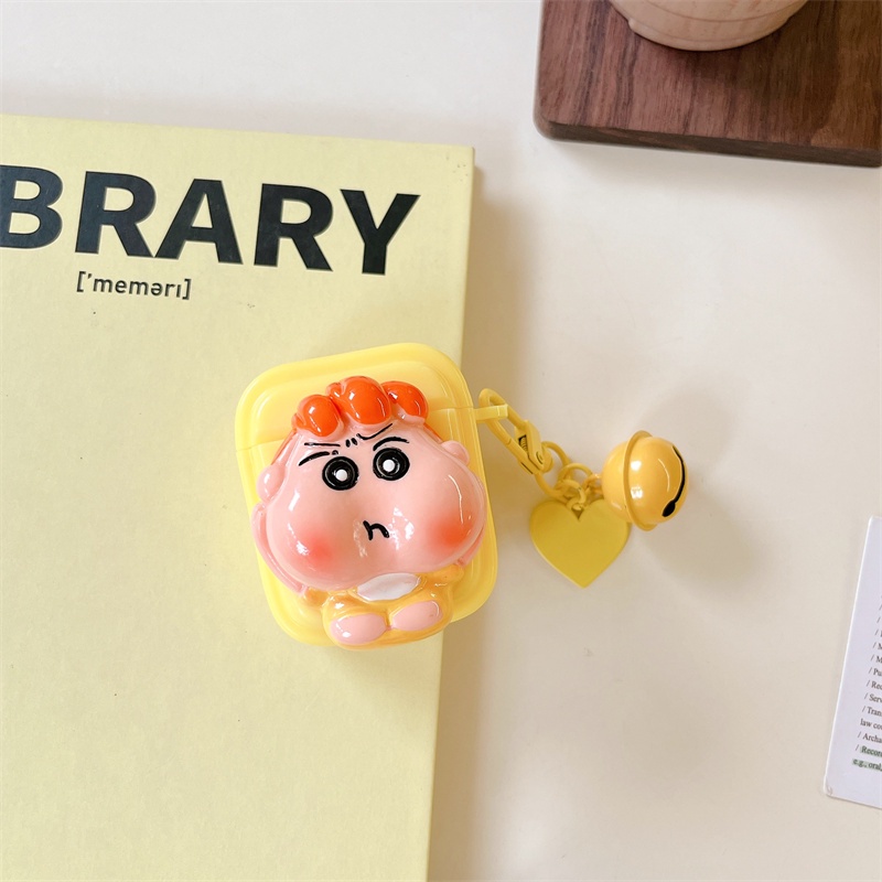 Vỏ Bảo Vệ Hộp Sạc Tai Nghe Bluetooth Không Dây Airpods1 / 2 3 Pro Pro2 Air Pods Pro 3 Hình Cậu Bé Bút Chì Shin-Chan Ốp