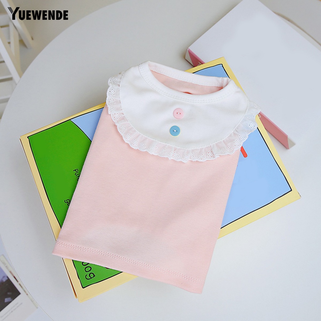 Yue.z Áo Yếm Bằng Cotton Phối Ren Thời Trang Mùa Hè Dành Cho Cún Cưng