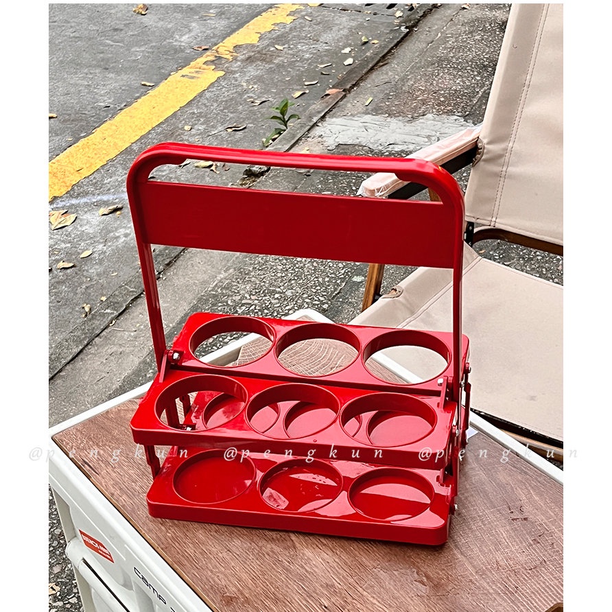 Giỏ Đựng Thức Uống Có Tay Cầm Có Thể Gấp Gọn Tiện Dụng Mang Theo Du Lịch Cắm Trại