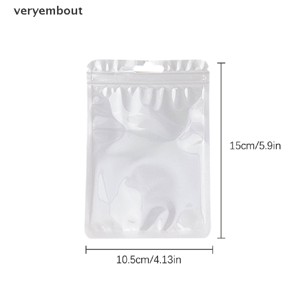 Set 10 Túi Zip Bằng Nhựa Dày Dặn Màu Sắc Macaron Đựng Cọ Trang Điểm