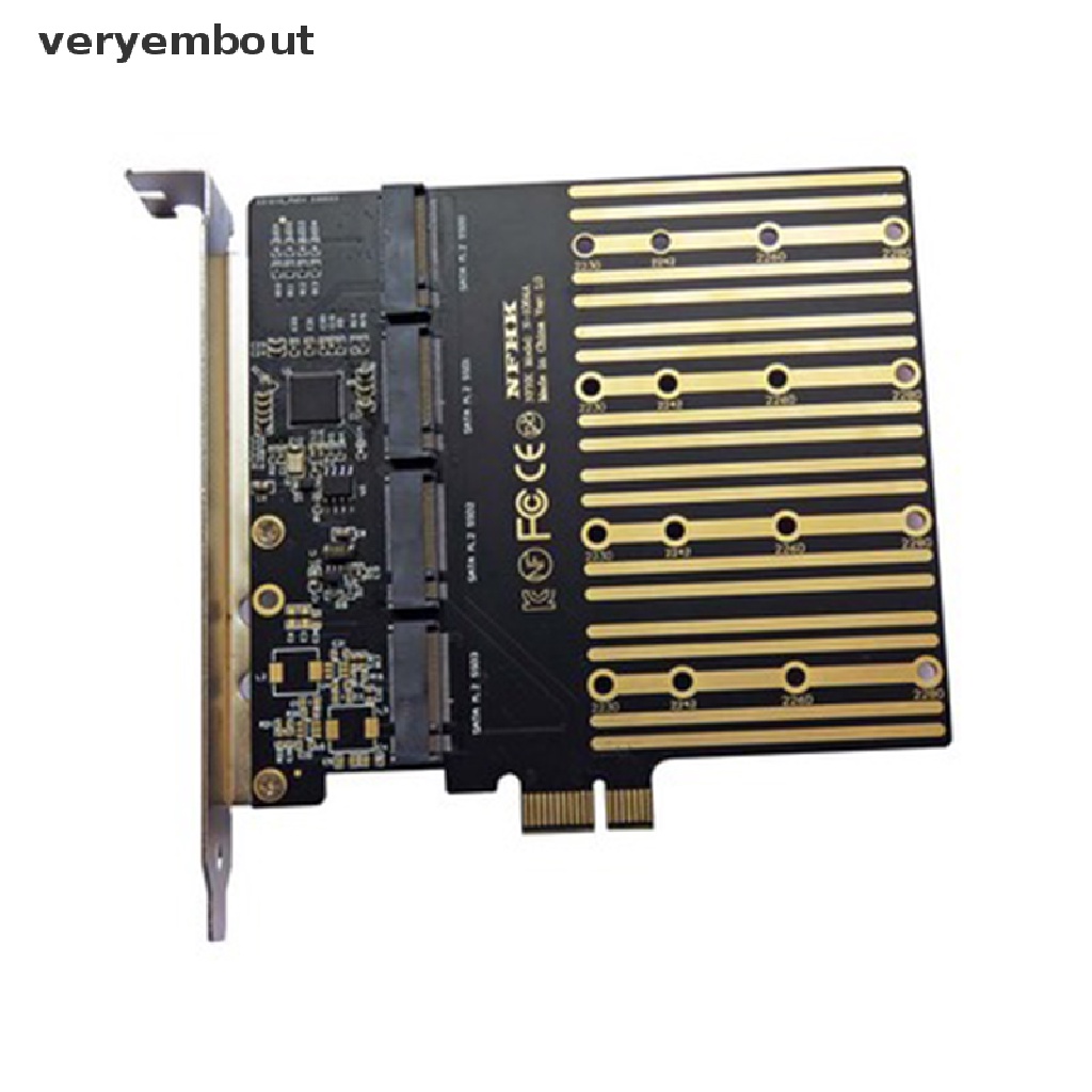 Bộ ĐiềU HợP PCIE Sang M2 PCI Express X1 3.0 4 CổNg B Key M.2 NGFF SATA SSD Chuyên DụNg