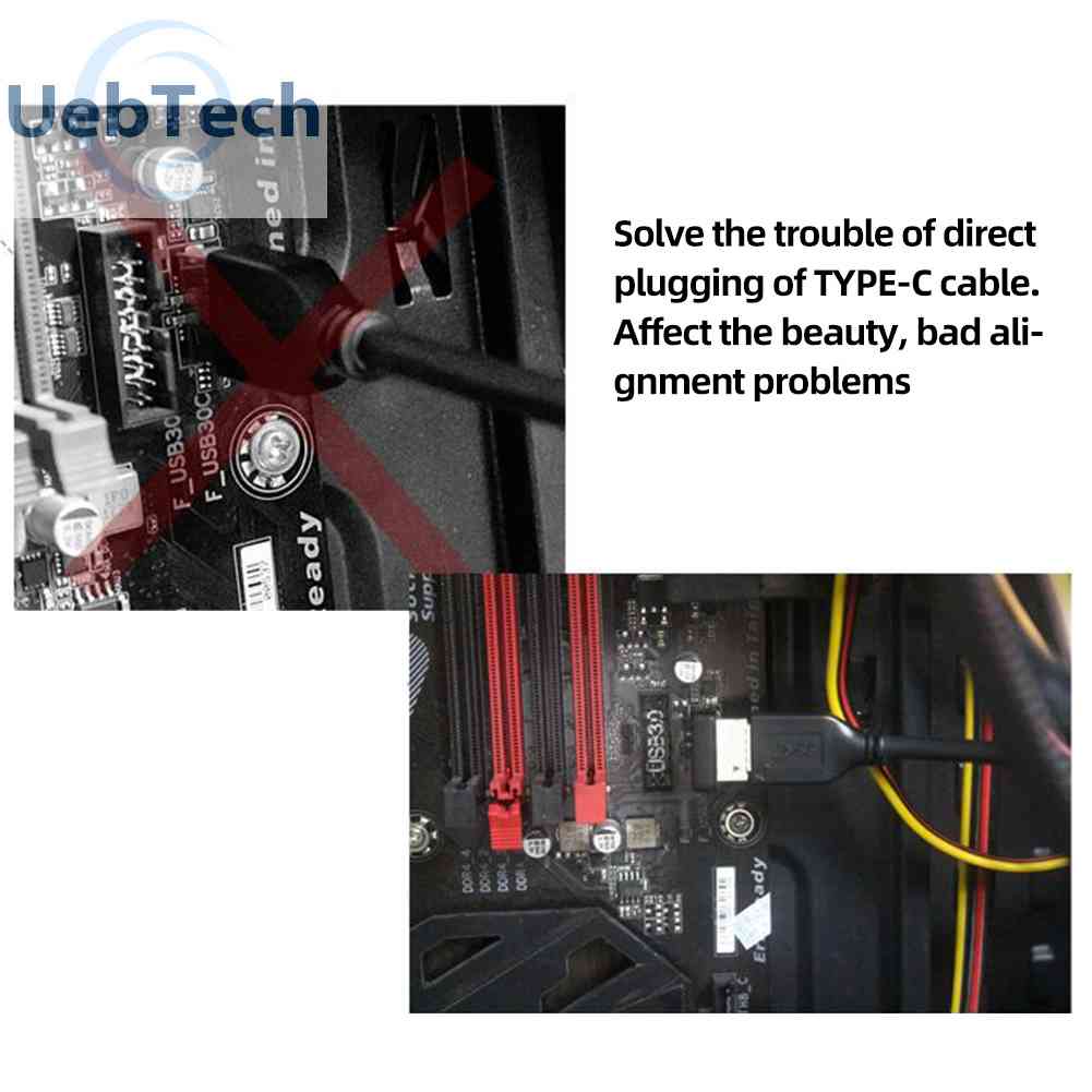 Bộ Chuyển Đổi USB 3.1 Type E 90 Độ Phía Trước USB C Cho Bo Mạch Chủ PC