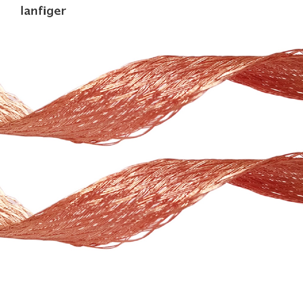 Set 10 Dây Cáp Nối Đất Hình Vuông 4 / 6 Bằng Đồng Thau Mềm Mại Kích Thước 8mm EN