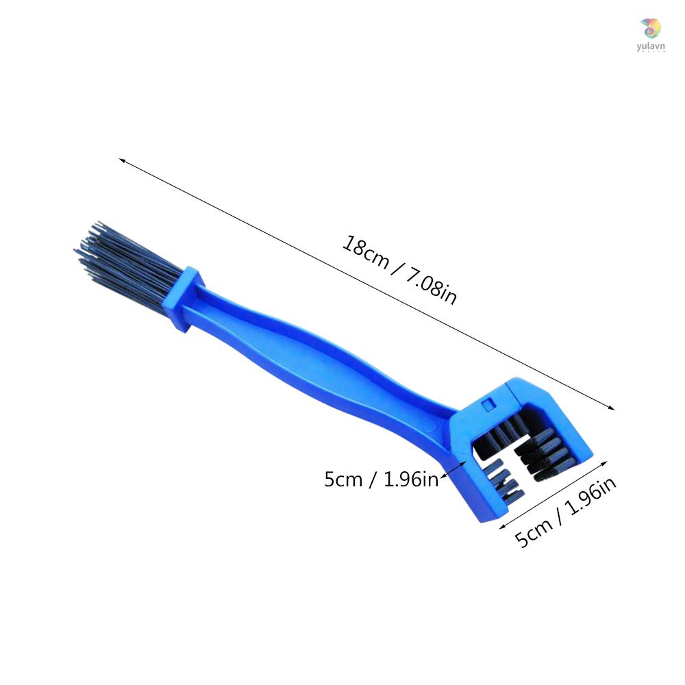 Bàn Chải Hai Đầu Bằng Nhựa PVC Gắn Dây Xích Xe Đạp Tiện Dụng