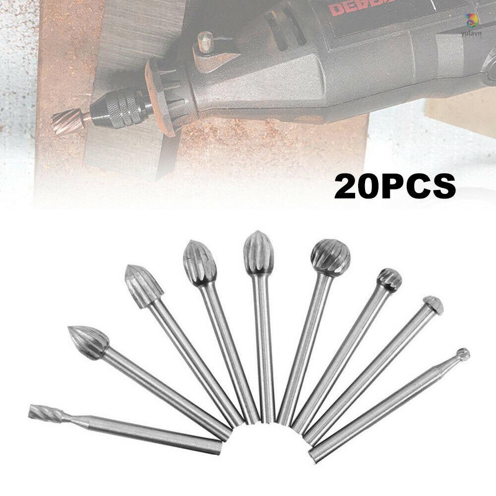 Set 20 Mũi Khoan Xoay 3mm Bằng Cacbua Chuyên Dụng
