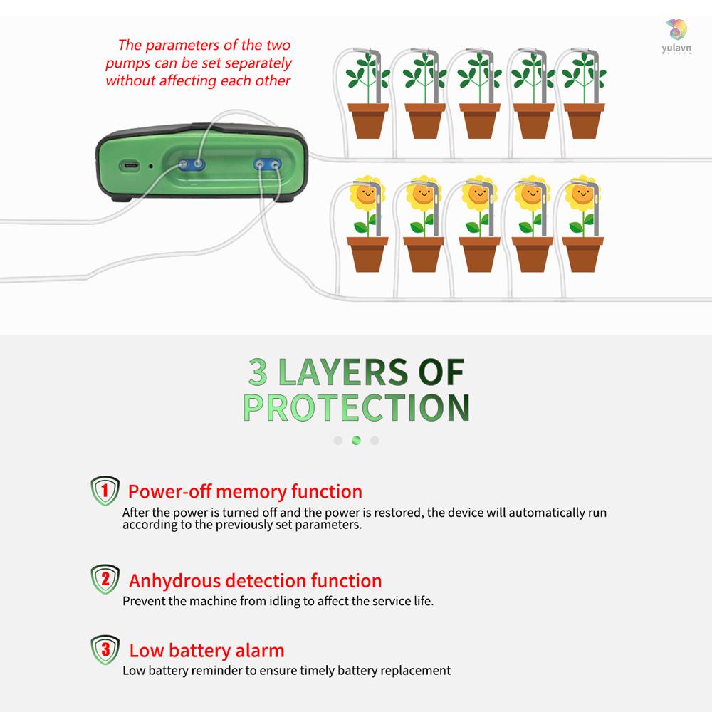 Thiết Bị Tưới Nước Tự Động Thông Minh Cho 20 Chậu Hoa