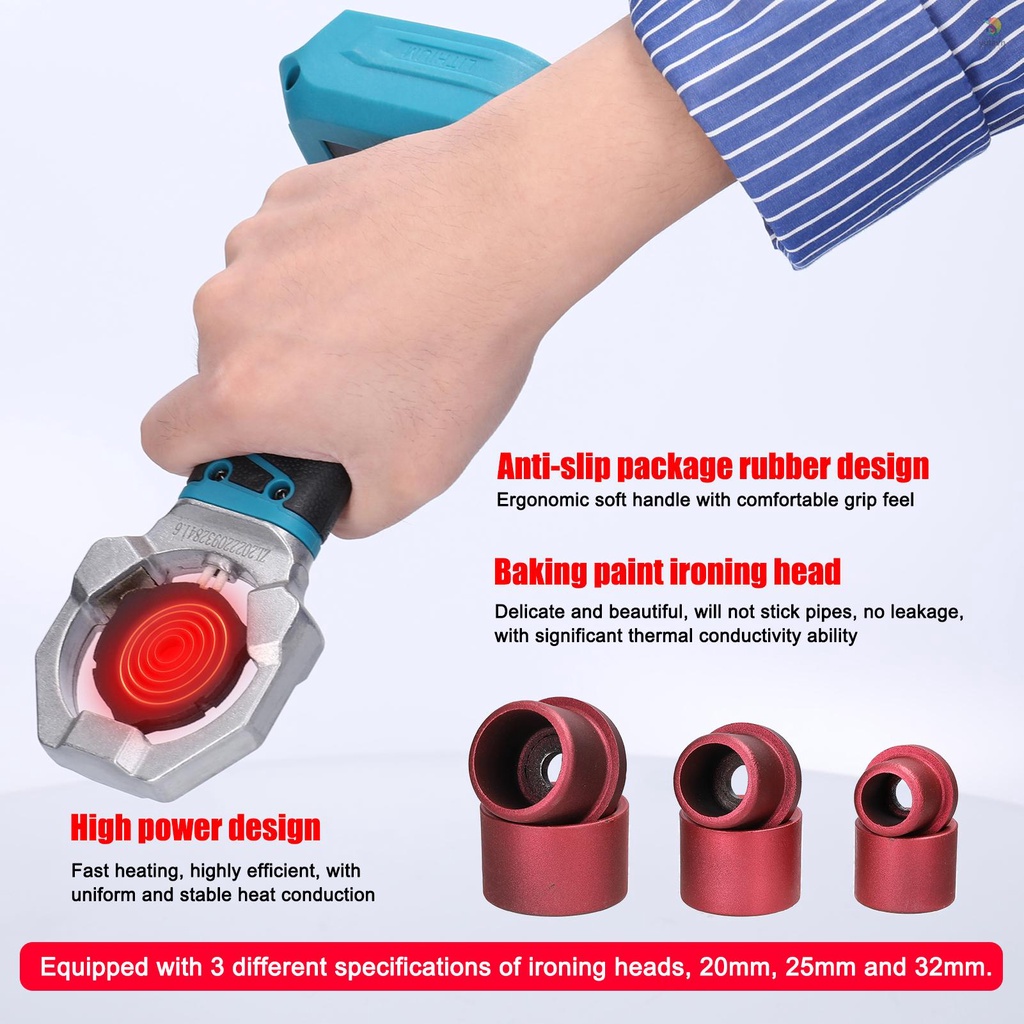 Máy Hàn Tan Chảy PPR 3400 Chuyên Dụng°C Đầu Thay Thế Cho Máy Đo Nhiệt Độ Không Khí 20mm 25mm 32mm 20mm 25mm 32mm