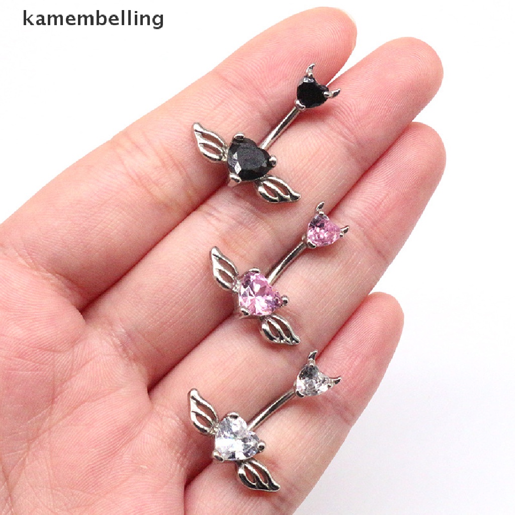 Khuyên RốN HìNh TráI Tim ĐíNh Đá ThờI Trang