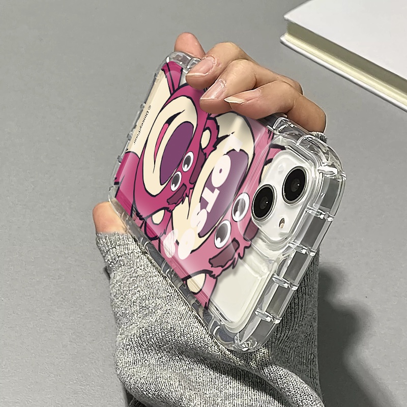 Ốp Điện Thoại TPU Silicon Mềm Trong Suốt Chống Sốc In Hình Gấu Cho Iphone 14 13 12 11 Pro Max XS XR X 8 7 + Plus