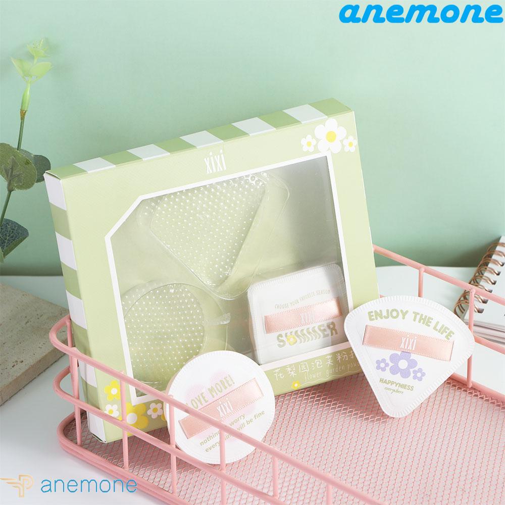 Set 3 Mút Trang Điểm Hình Vuông / Tròn / Ướt Siêu Bền Tiện Dụng