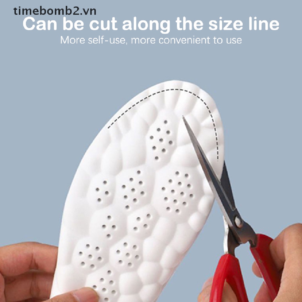 { # 1 Cặp Đế Lót Giày Thể Thao 4D Siêu Mềm Chất Lượng Cao