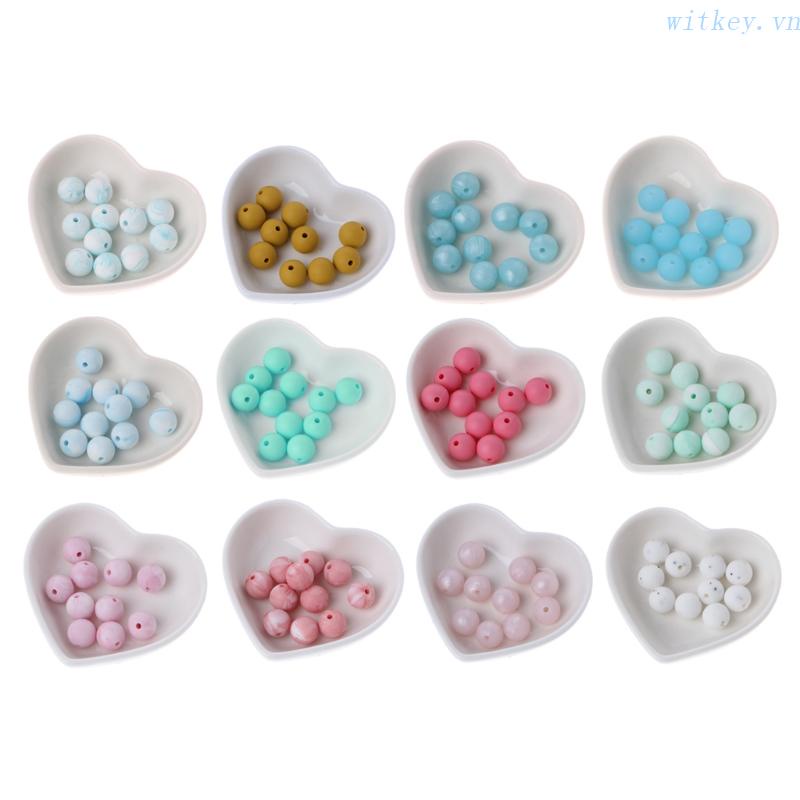 Vòng Tay / Vòng Cổ / Kẹp Núm Vú Giả Bằng Silicone DIY Có Thể Nhai Đ