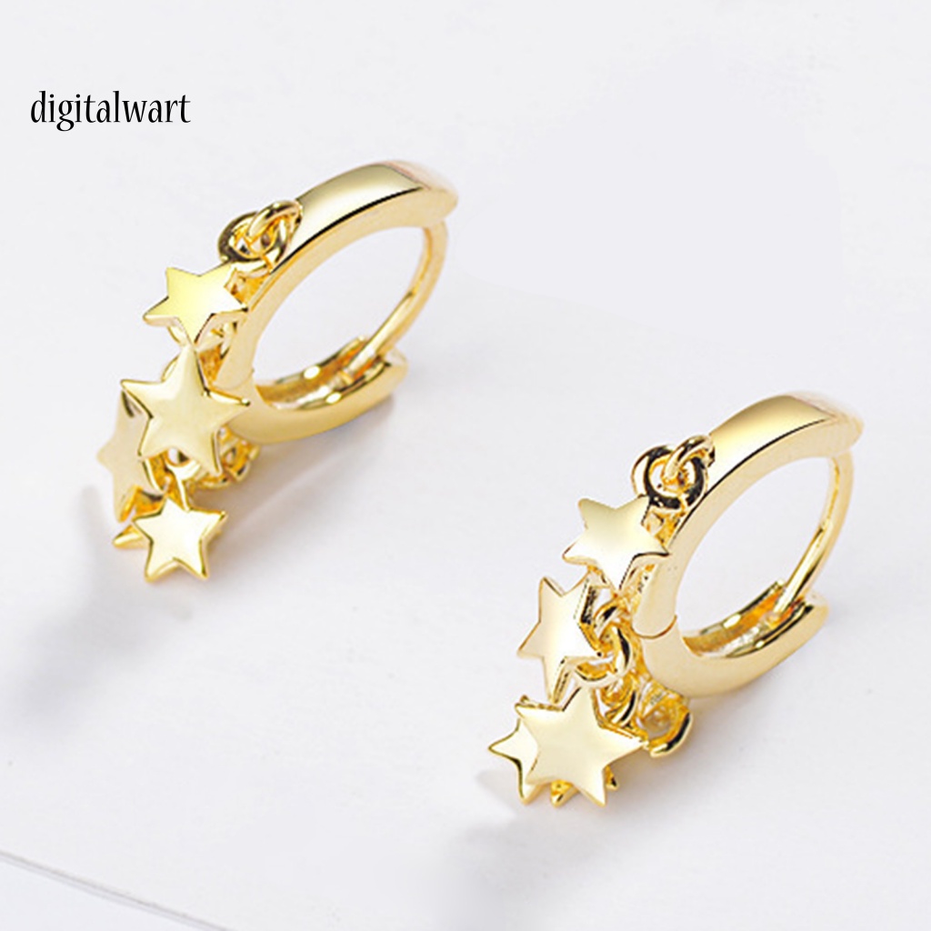 Kỹ Thuật Số| Đôi Bông Tai Dáng Rơi Họa Tiết Ngôi Sao Thời Trang Cho Nữ