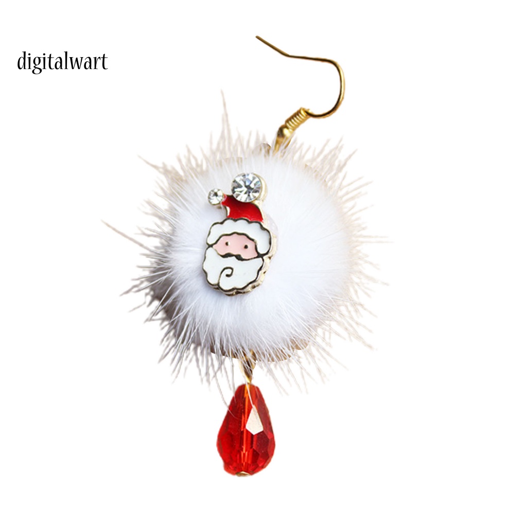 Kỹ Thuật Số| 1 Đôi Bông Tai Đính Đá Phong Cách Giáng Sinh Thời Trang