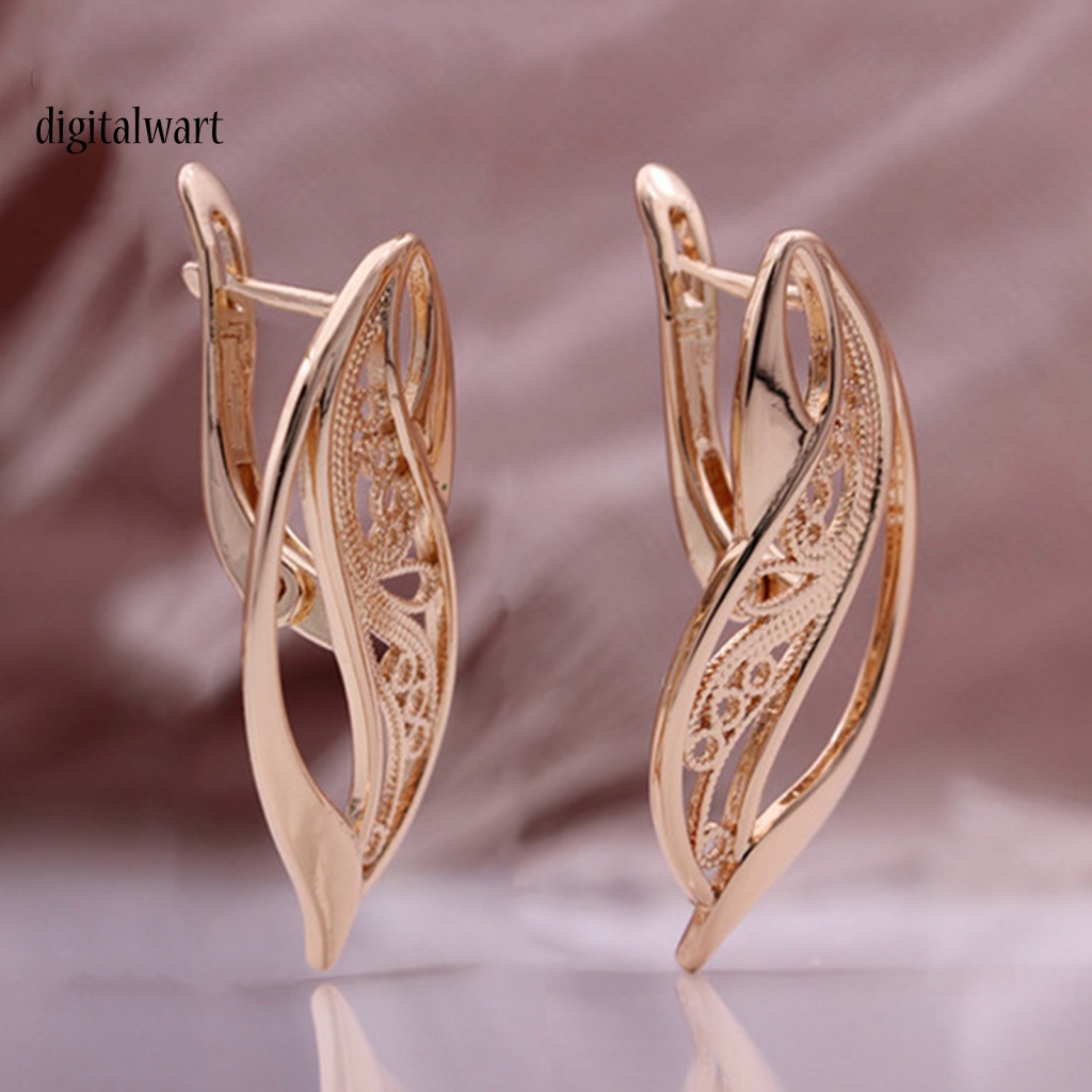 Kỹ Thuật Số| 1 Đôi Khuyên Tai Kim Loại Vintage Cho Nữ