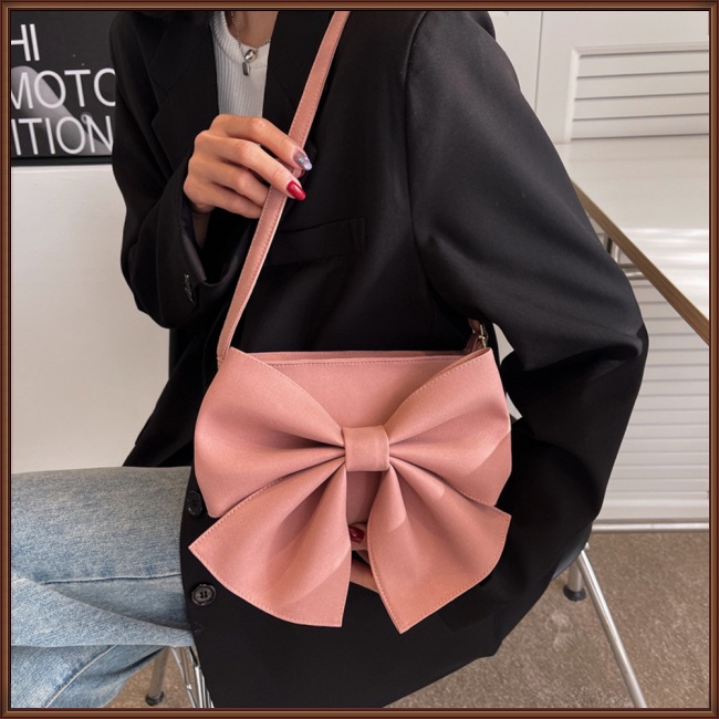 Túi Đeo Chéo Vai Bằng Da Nhân Tạo Màu Trơn Thời Trang Sành Điệu Cho Nữ