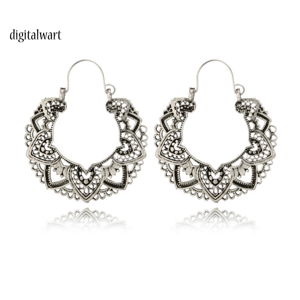 Kỹ Thuật Số| 1 Đôi Bông Tai Hợp Kim Dáng Dài Hình Cánh Hoa Màu Vàng / Bạc Phong Cách Bohemian Cổ Điển Thời Trang Cho Nữ