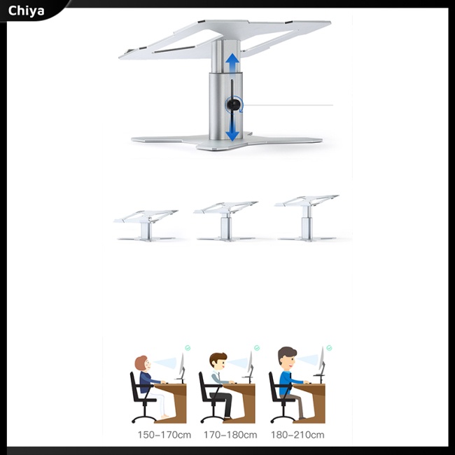 Giá Đỡ Laptop Bằng Hợp Kim Nhôm Chống Trượt Có Thể Điều Chỉnh