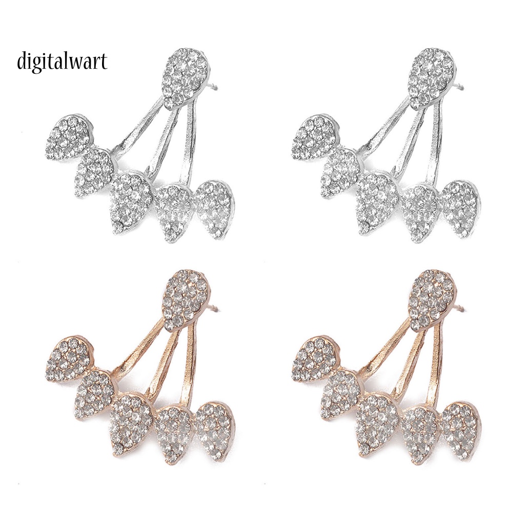 Kỹ Thuật Số| 1 Đôi Bông Tai Hình Giọt Nước Đính Đá Thời Trang Dành Cho Nữ