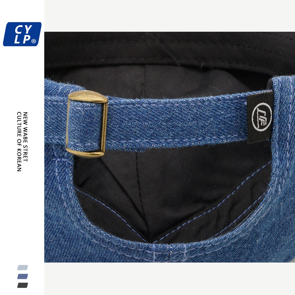 Mũ Lưỡi Trai Denim In Chữ Hye Kyo Phong Cách Đường Phố Hàn Quốc Thời Trang Cho Cặp Đôi