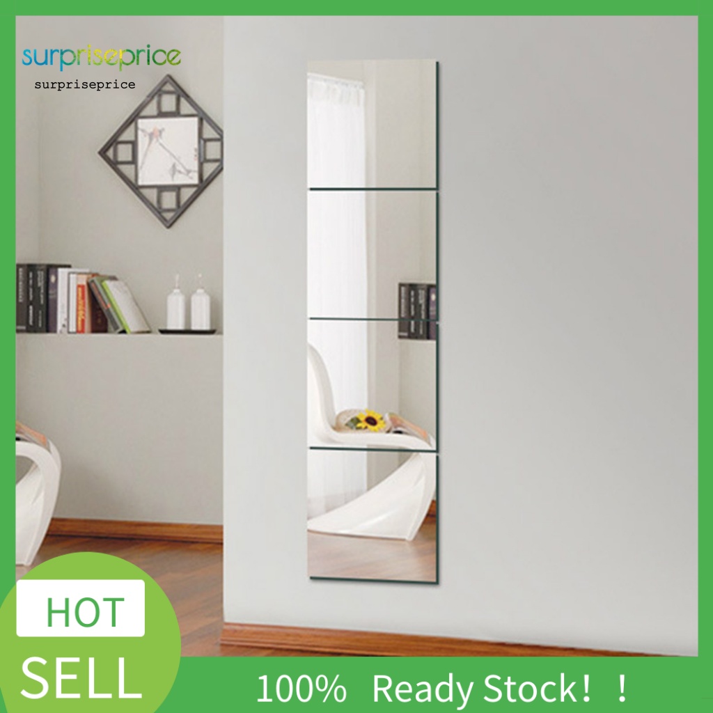 Bộ 9 Miếng Dán Tường Tráng Gương Bằng Acrylic Chống Mòn Có Thể Tháo Gỡ Cho Nhà Ở