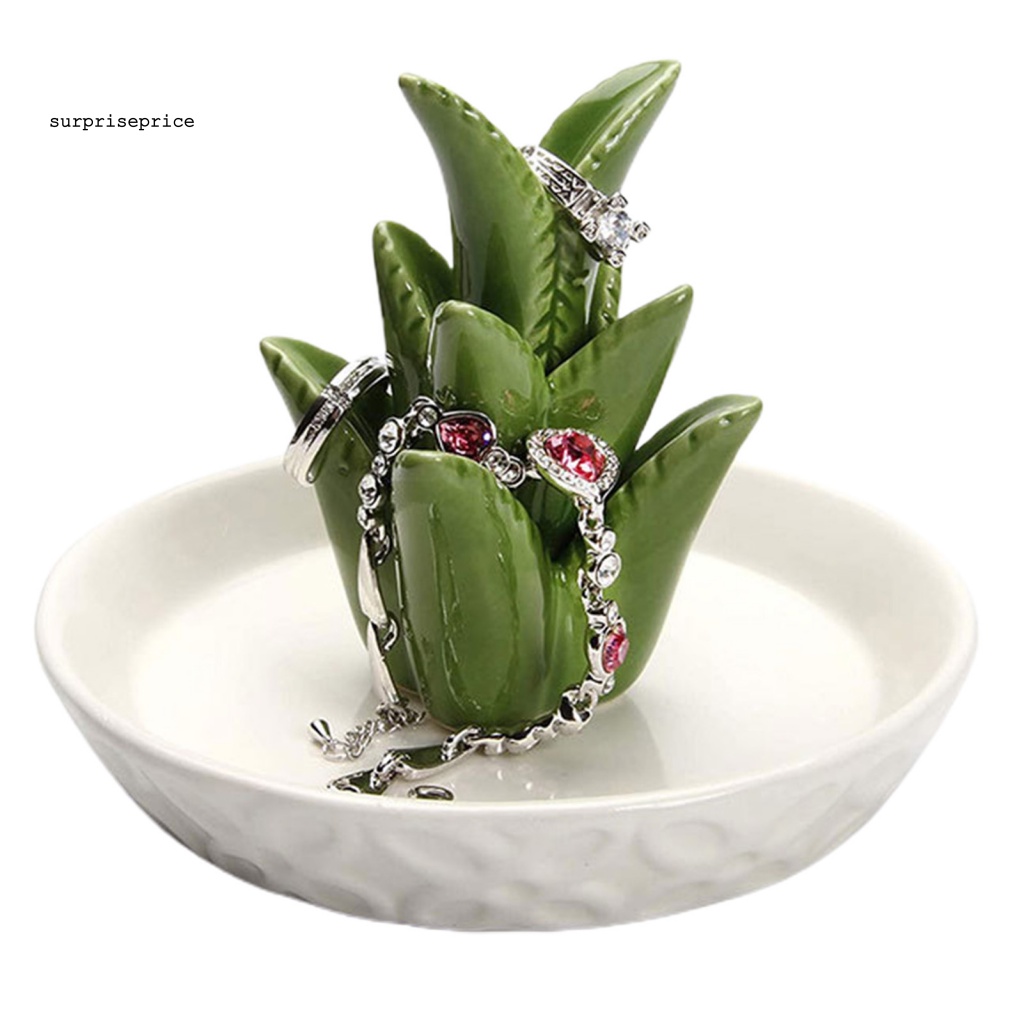 Đĩa Sứ Hình Lô Hội Trưng Bày Trang Sức Vòng Tay Dễ Vệ Sinh