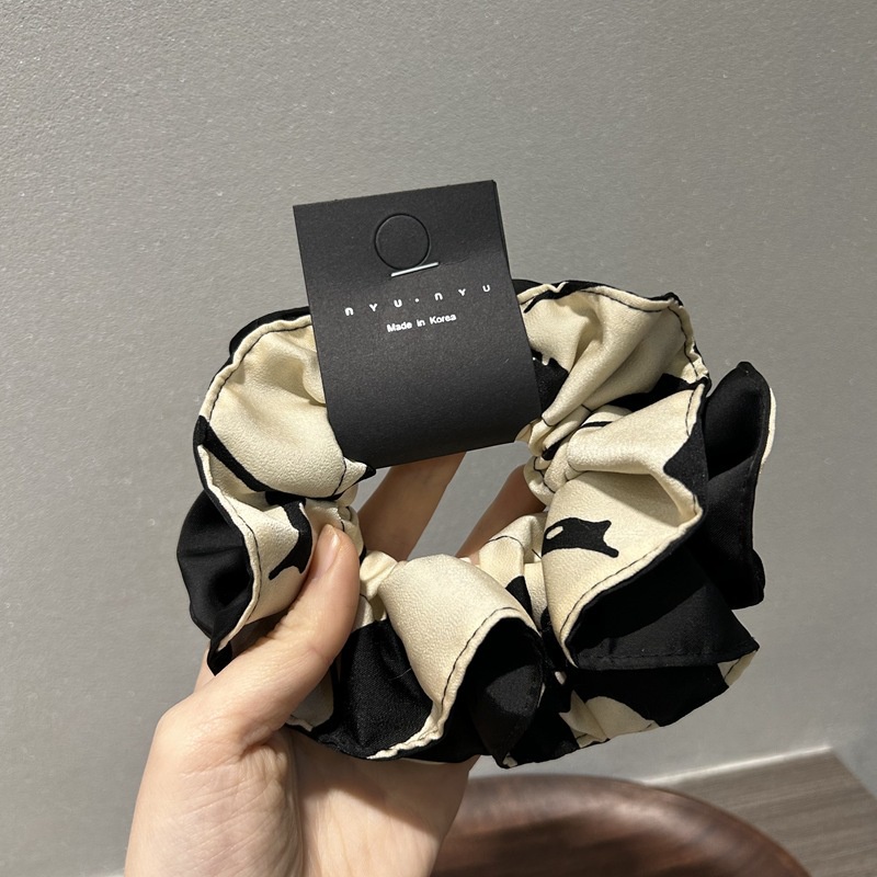 Dây Buộc Tóc Cao Su Satin Họa Tiết Ngựa Vằn Phong Cách Hàn Quốc Đơn Giản Dành Cho Nữ