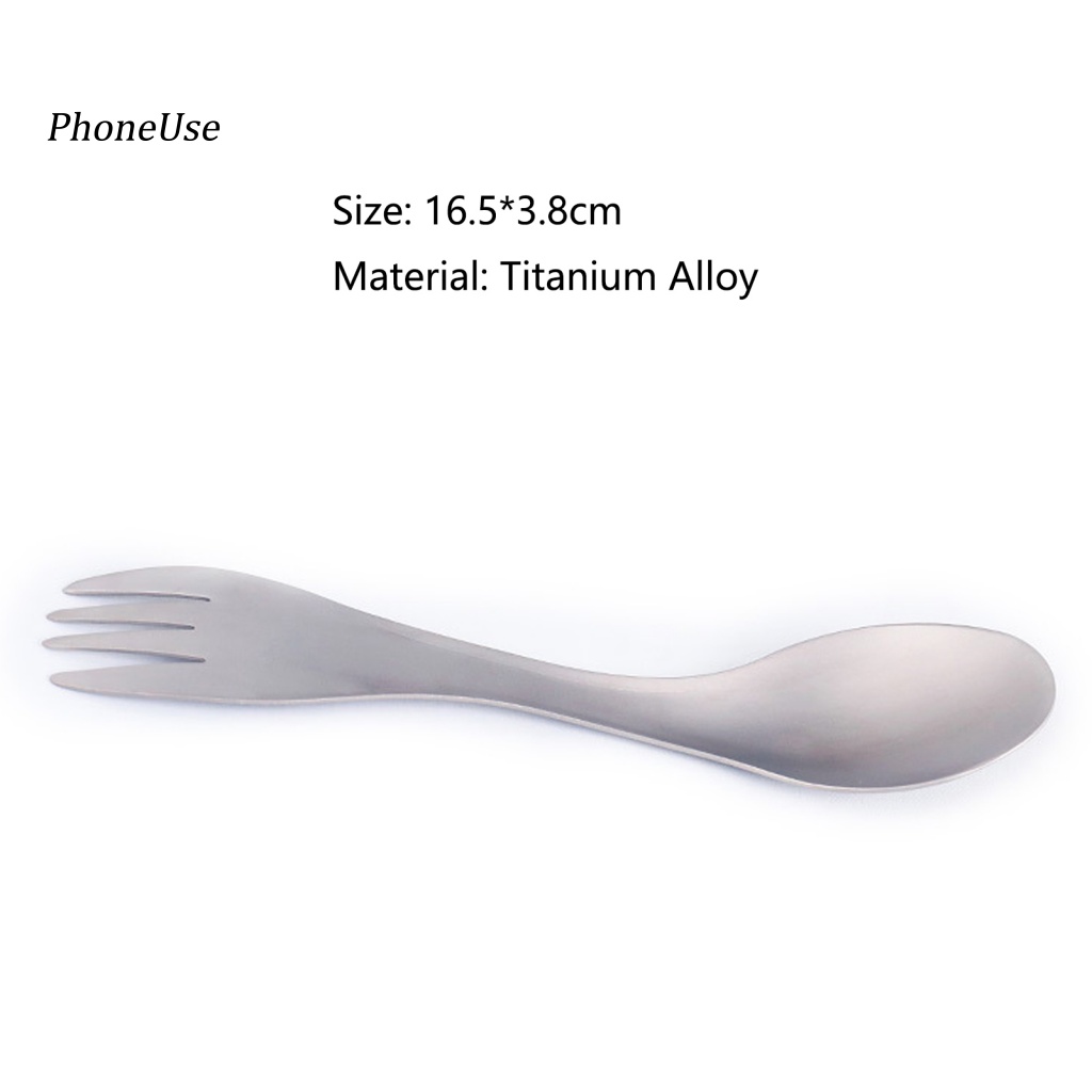 Muỗng Nĩa Đa Năng 2 Trong 1 Bằng PU Tiện Dụng Mang Theo Du Lịch Cắm Trại