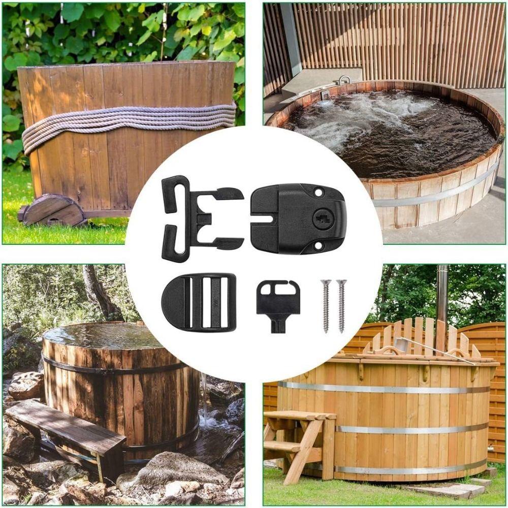 MUVAKO Set 5 Khóa Vòng Tay Paracord Bằng Nhựa Cứng Màu Đen 2 Kiểu Tháo Gỡ Được