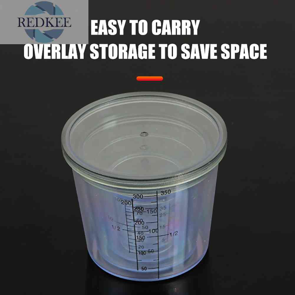 Set 4 Cốc Đo Lường Kèm Vỏ Đựng Mồi Câu Cá Tiện Dụng
