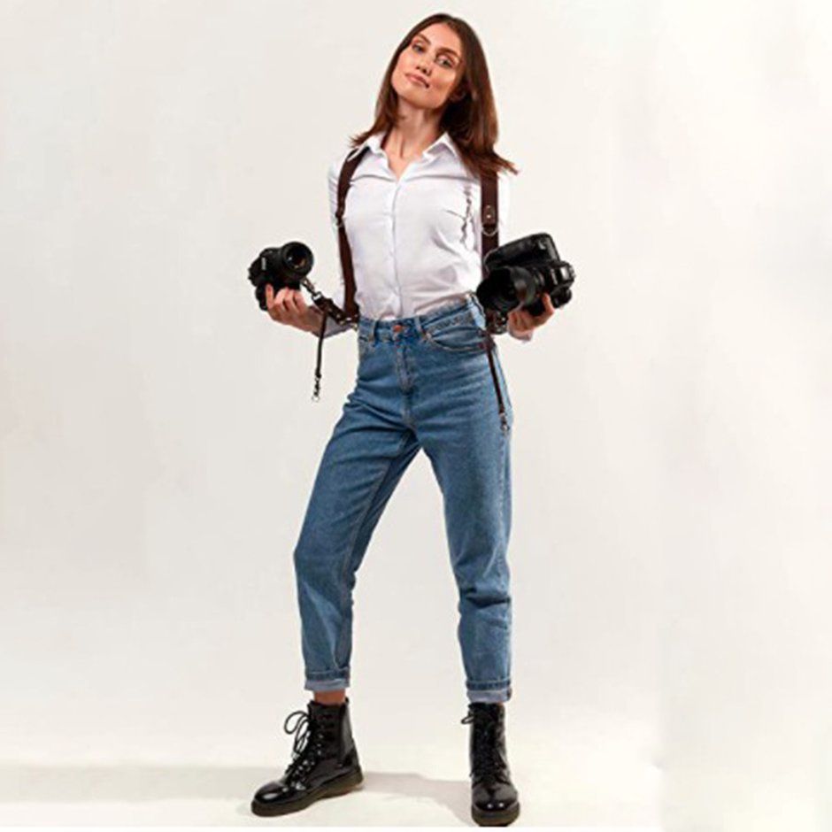 Phụ kiện dây đeo camera cho dây da hai camera hai camera